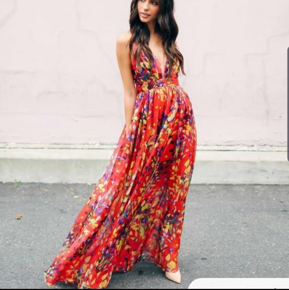 Vici Vega Floral maxi dress